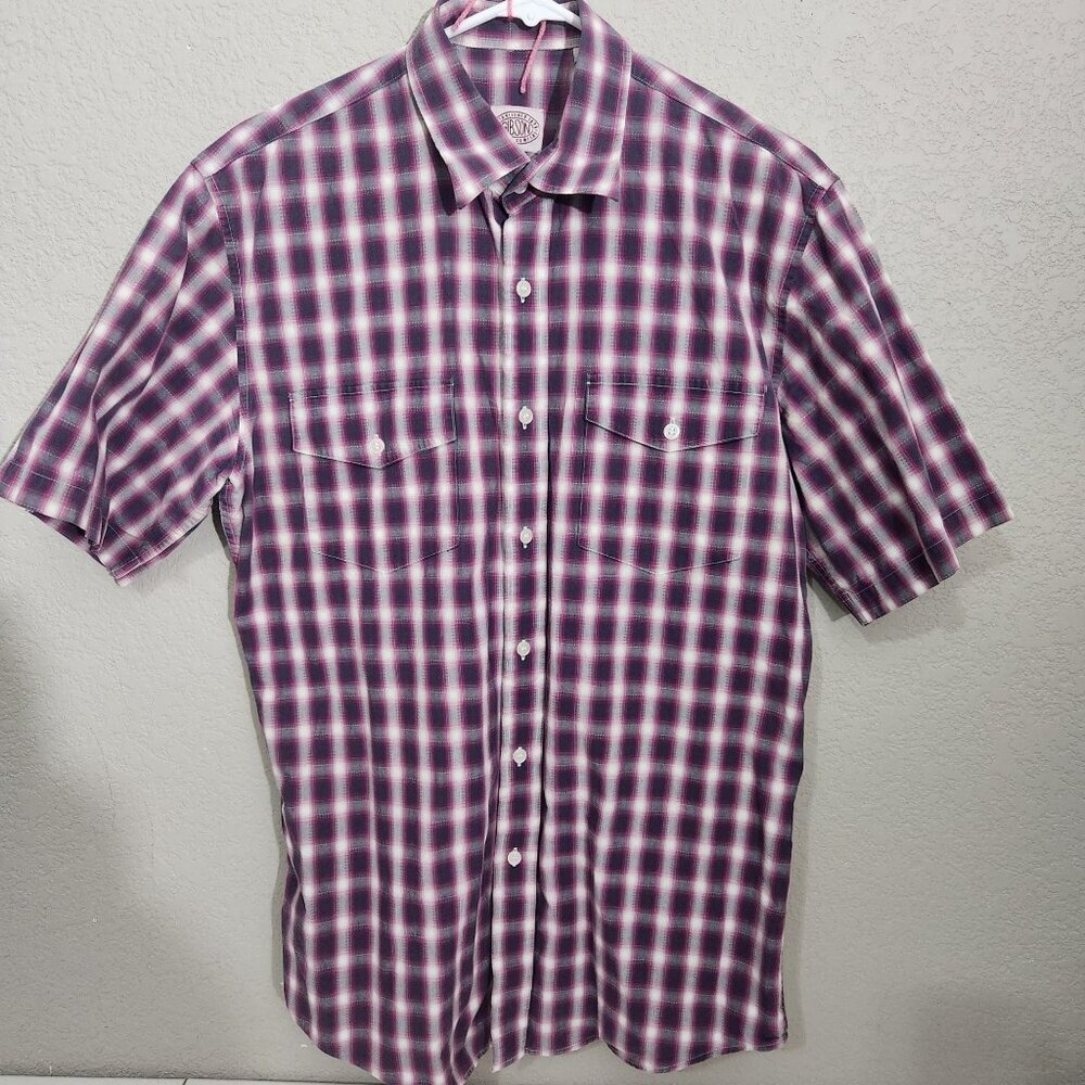 Gibson Trading Company Mens Plaid Short Sleeve Western Shirt Size L